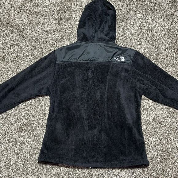 The North Face women’s Oslo zip up hoodie jacket fuzzy black Medium - Picture 11 of 12